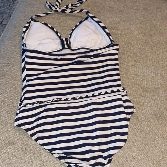 Tommy Hilfiger Naval style one piece halter swimsuit - size medium.   G - Picture 4 of 6
